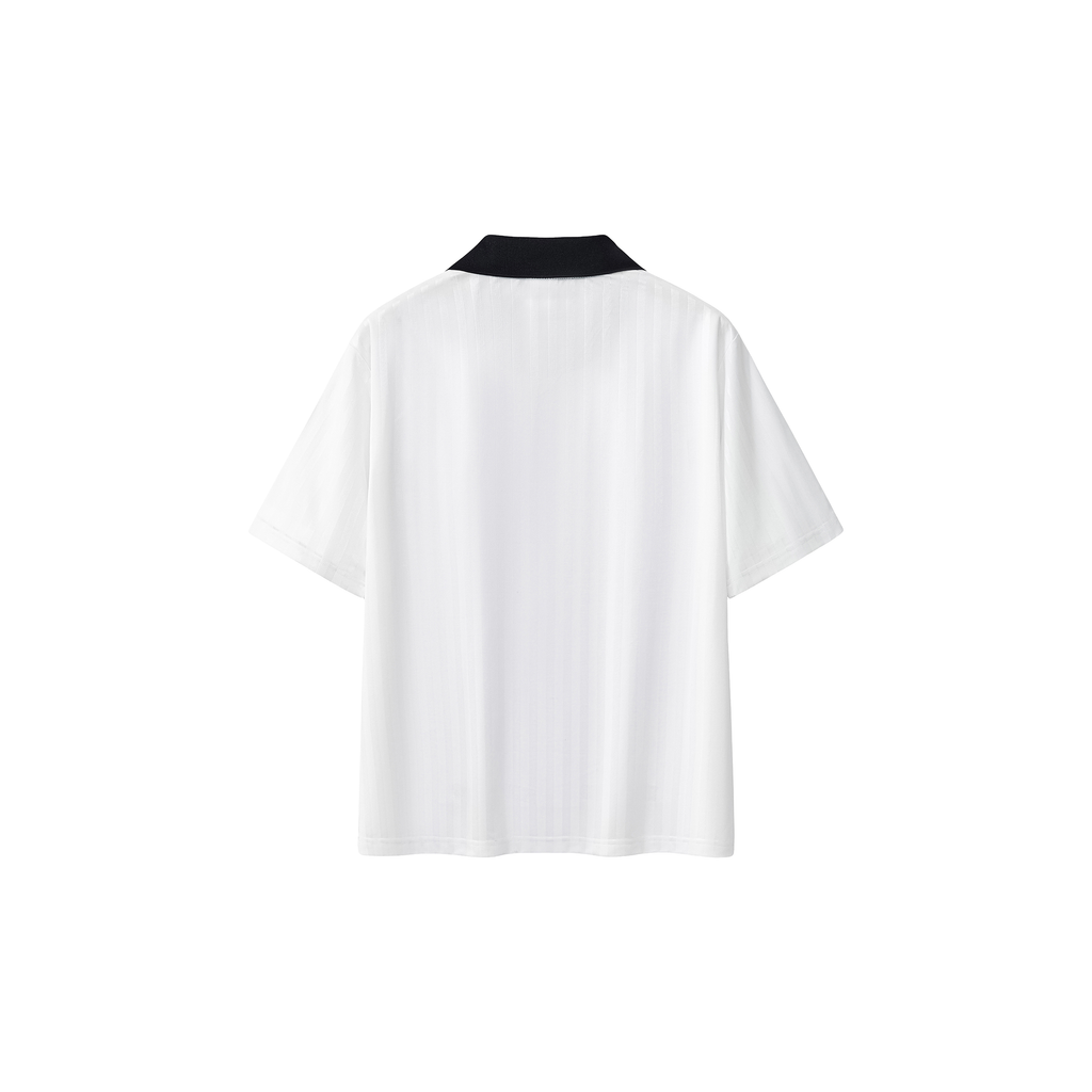 White sports jersey with black accents and ARGO branding