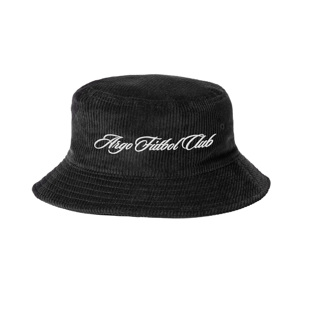 Black corduroy bucket hat