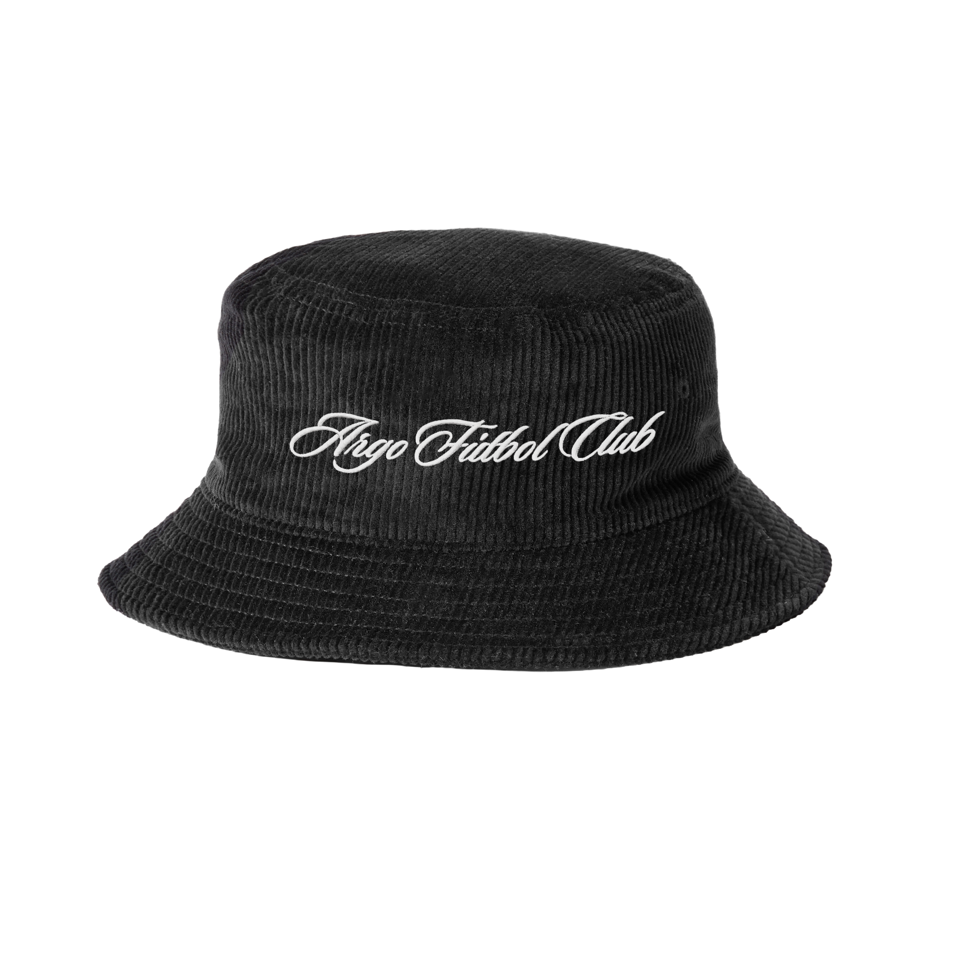 Black corduroy bucket hat