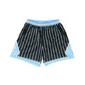 Black chapel hill white pinstripe shorts with blue accents with pockets and ARGO logo