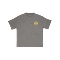 Gray t-shirt with a yellow Dara Knot logo