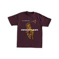 Maroon t-shirt with El Gaucho graphic and Argentina