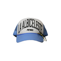 Blue and white trucker cap with 'La Albiceleste' text representing Argentina