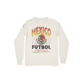 Cream long-sleeve shirt with Mexico Futbol World Cup 2022 vintage design