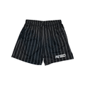 Black leisure pinstripe shorts with pockets and ARGO logo
