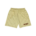 Cream shorts with brown stripes with pockets and ARGO logo