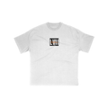 White t-shirt with Rihanna LVII logo on chest