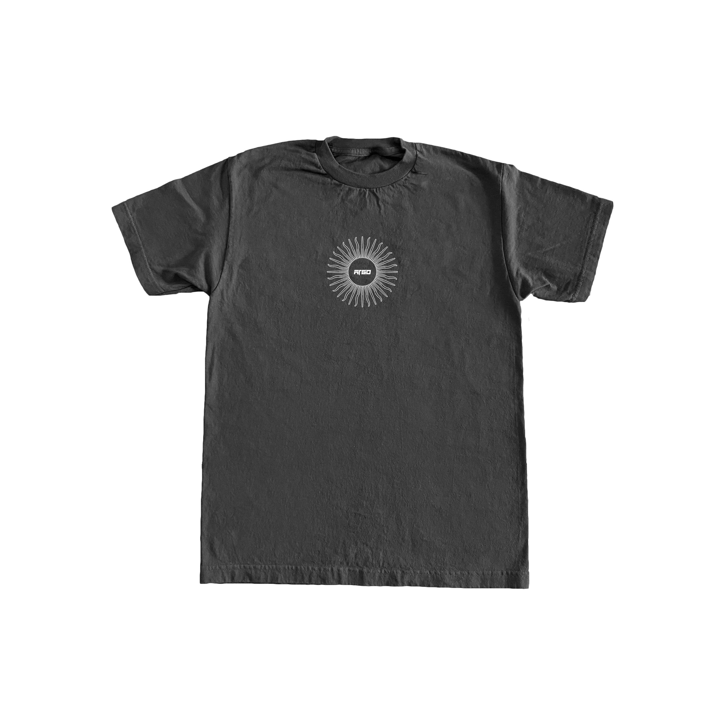 Black t-shirt with Argentina sun of may logo