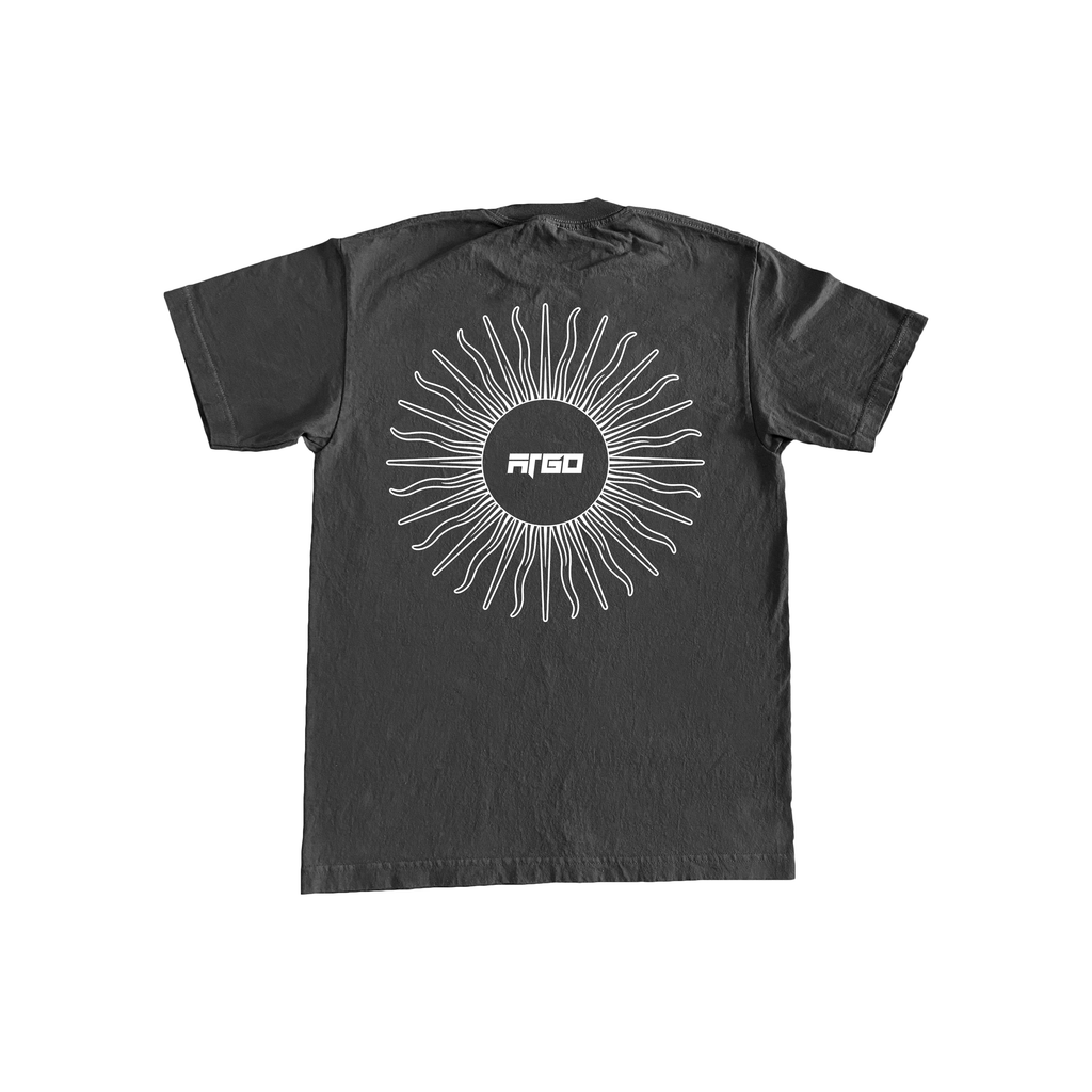 Black t-shirt with Argentina sun of may logo