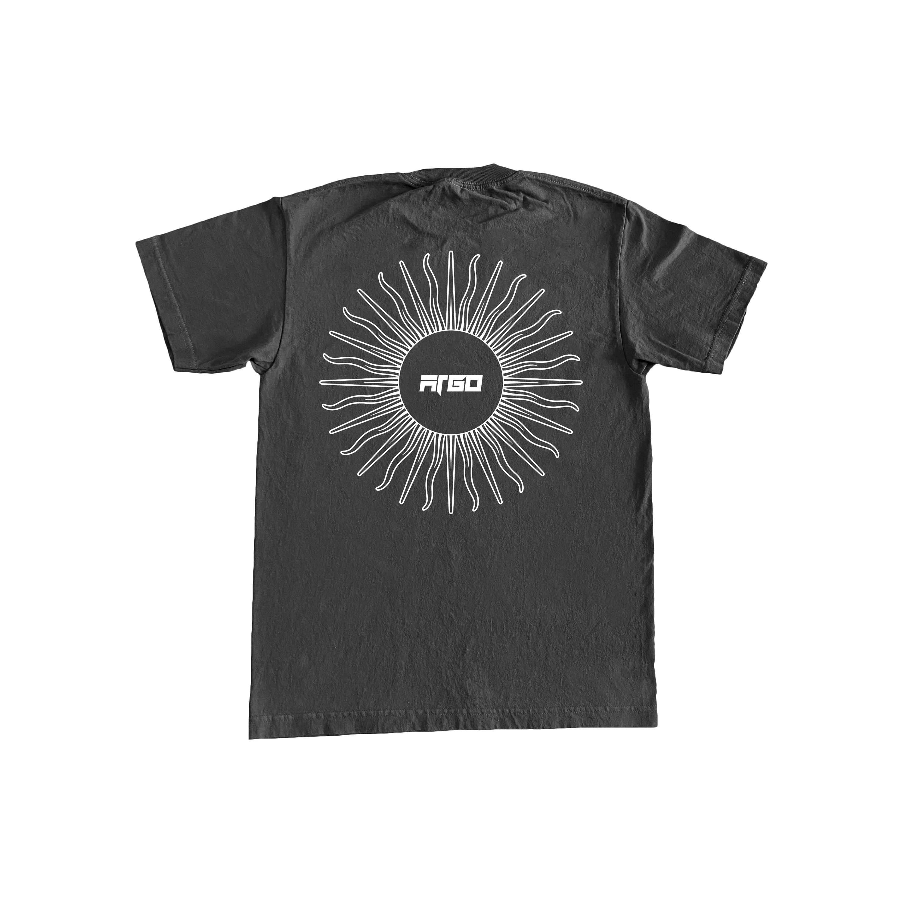 Black t-shirt with Argentina sun of may logo