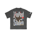 Gray t-shirt with 'United States' FIFA World Cup graphic design featuring national bird eagle
