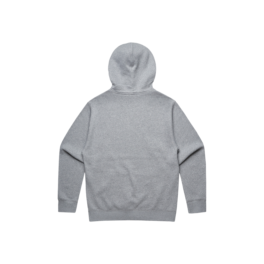 Boxed In Half Zip Hoodie - Heather Grey/White image 1